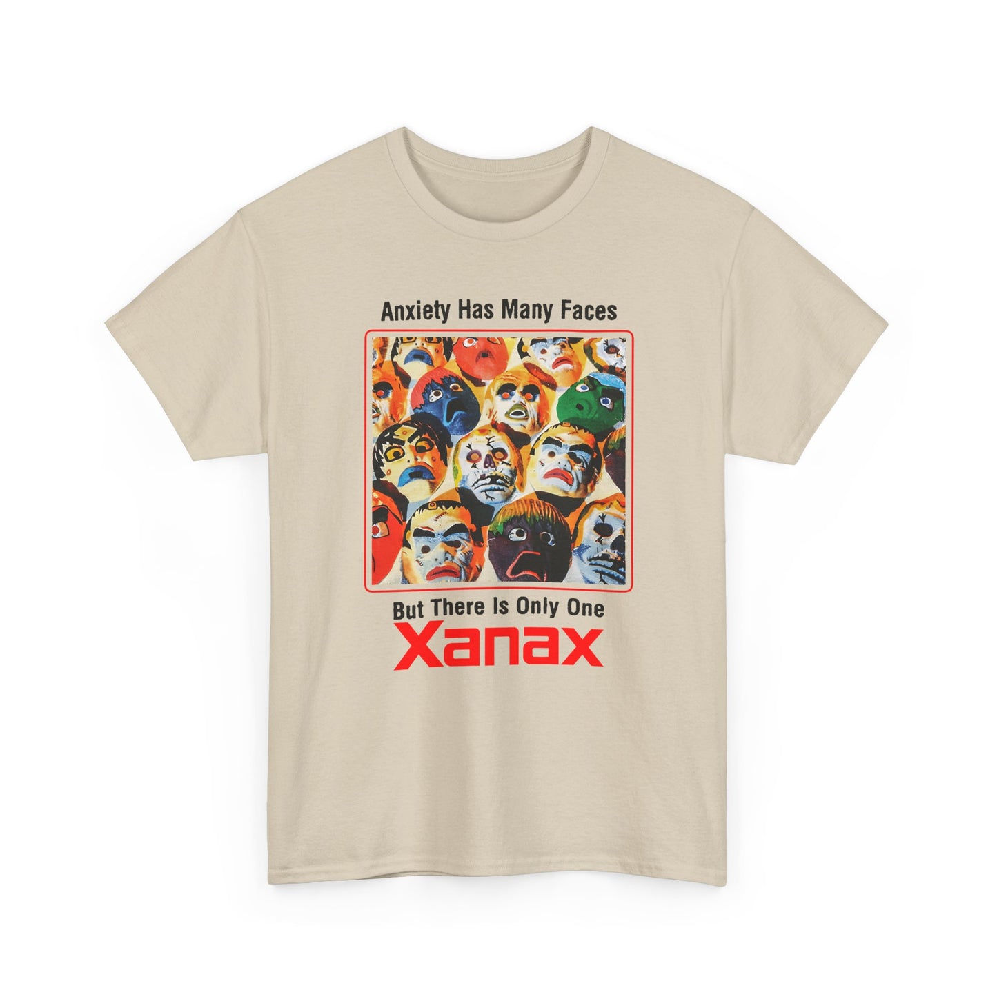 vintage xanax anxiety has many faces but there is only one tshirt