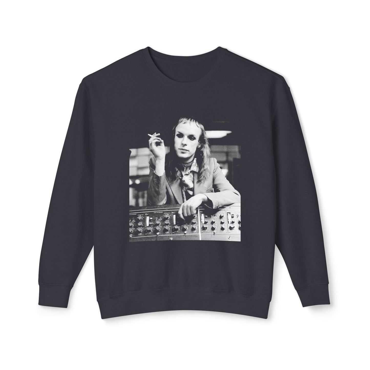 brian eno smoking at the console 100% cotton sweatshirt