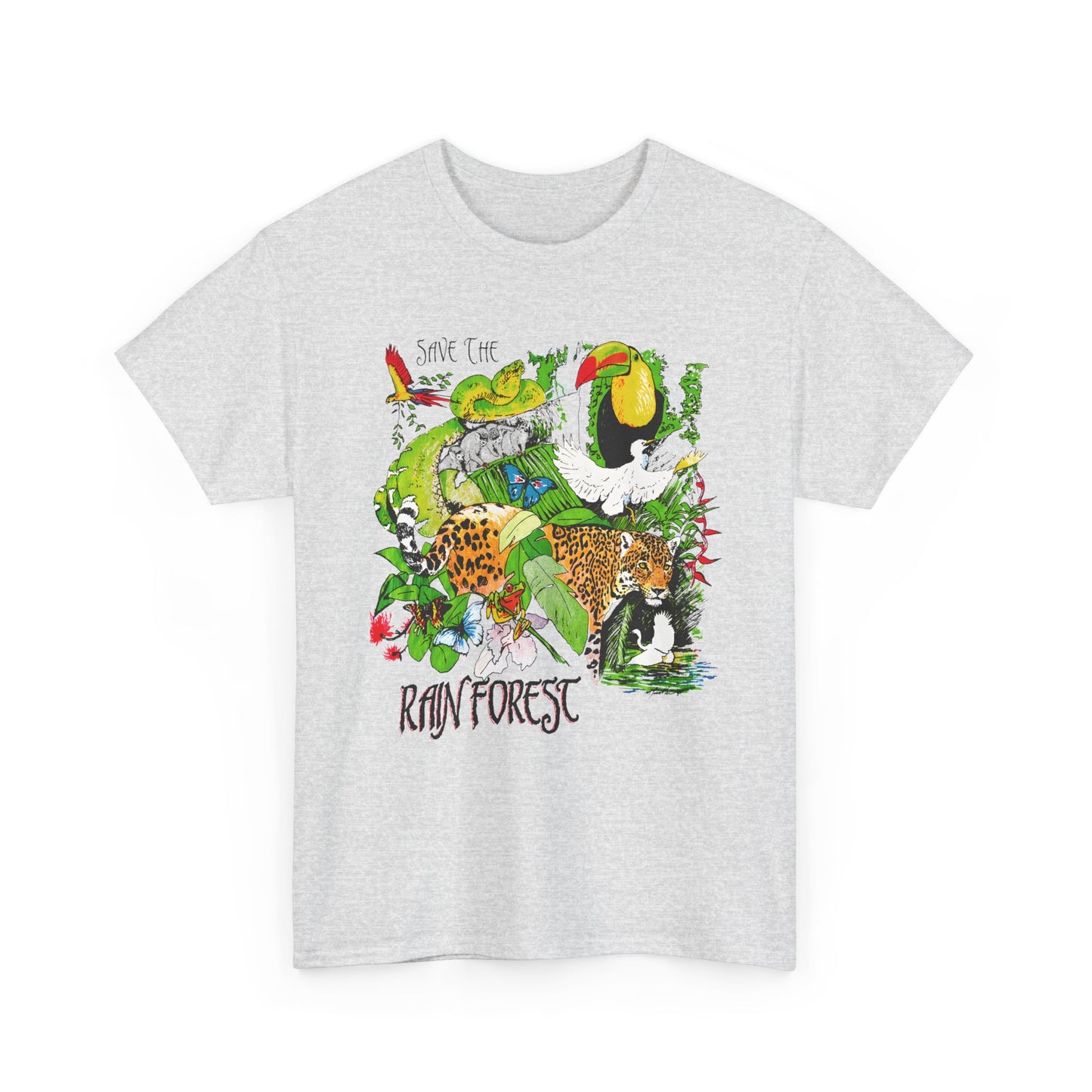 1993 vintage save the rainforest reproduction tshirt