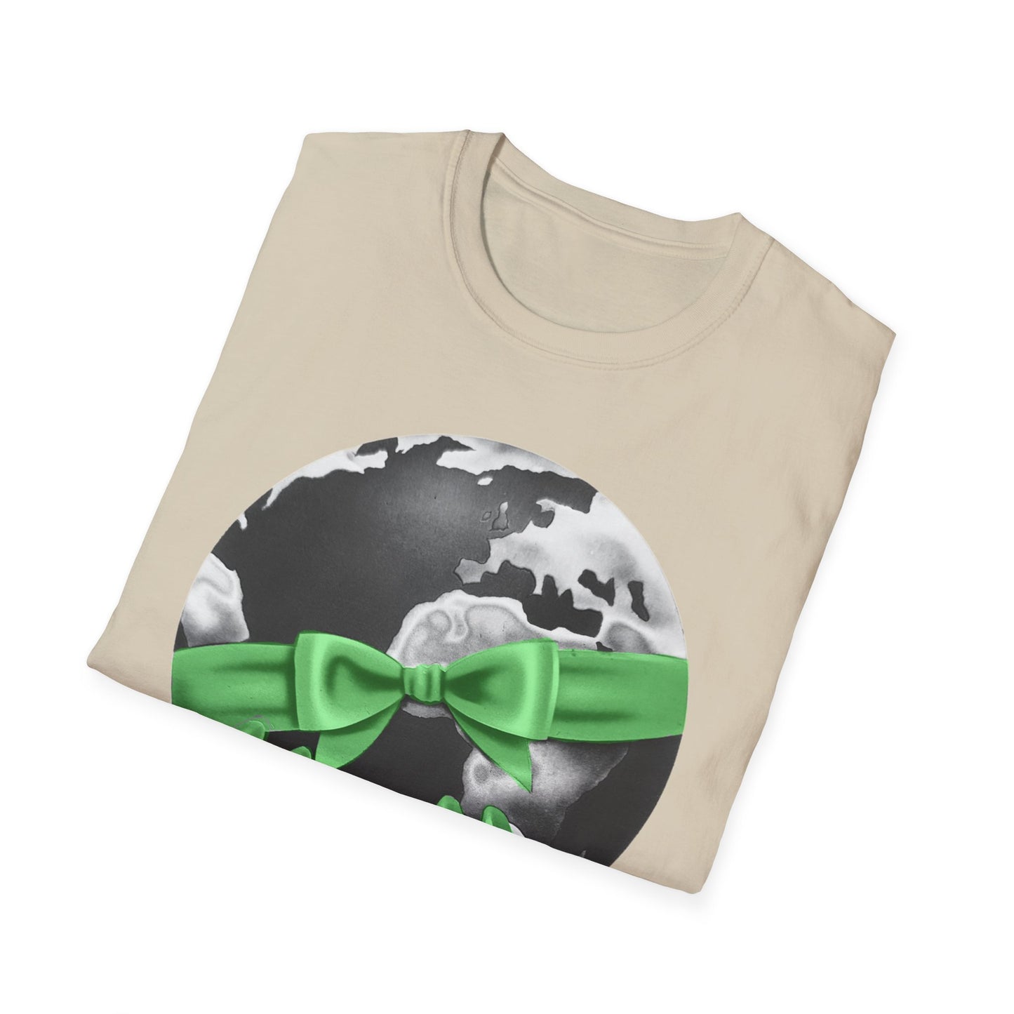 i'd give you the world 1980s graphic from a greeting card green nail version tshirt