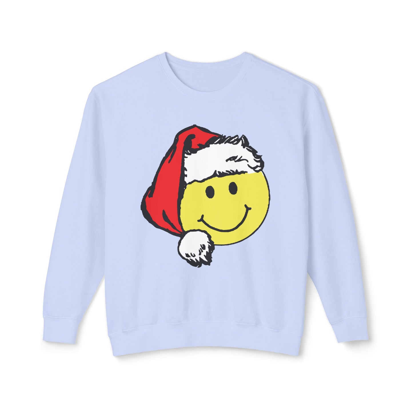 happy face santa 1980s reproduction 100% cotton sweatshirt
