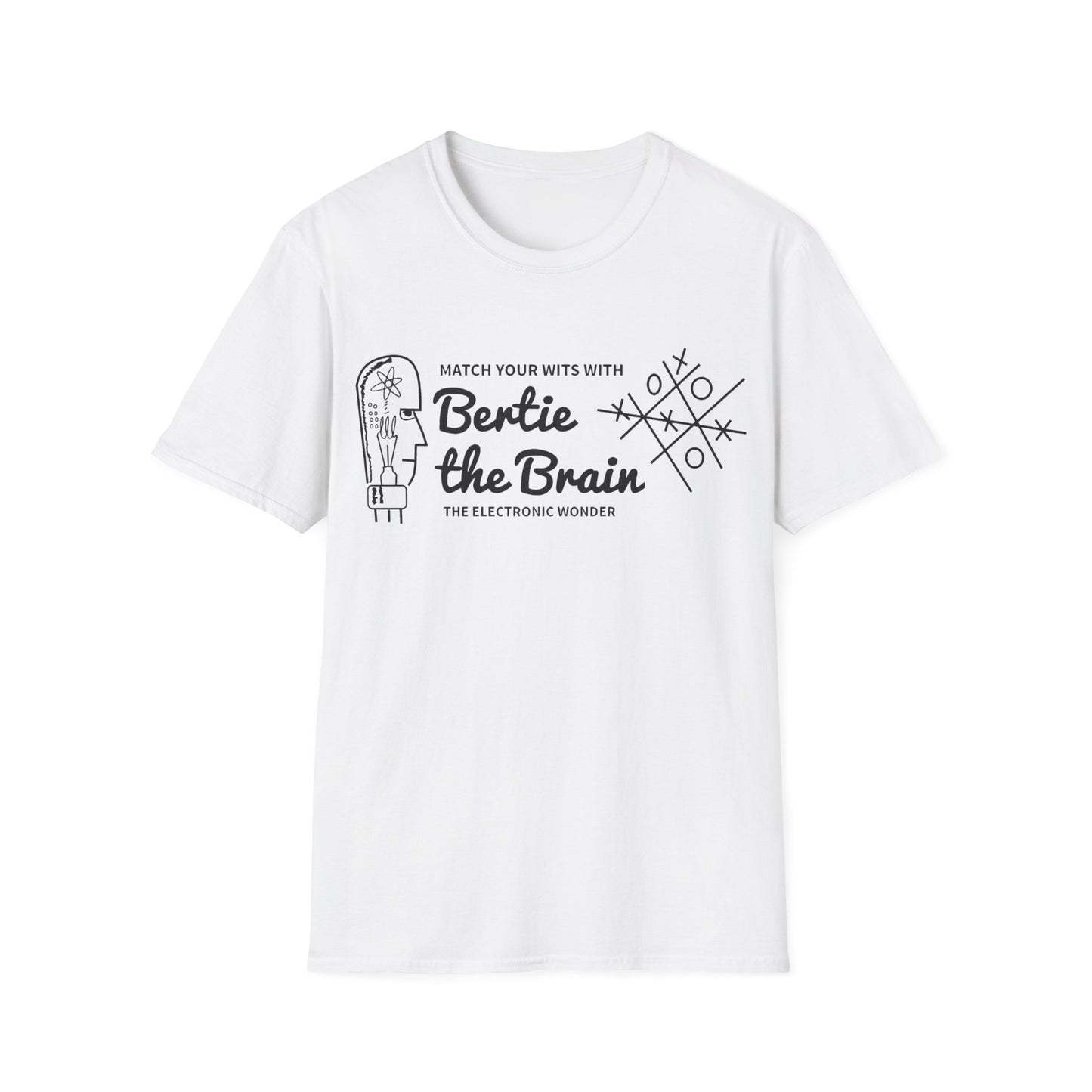 bertie the brain 1950 video game tshirt