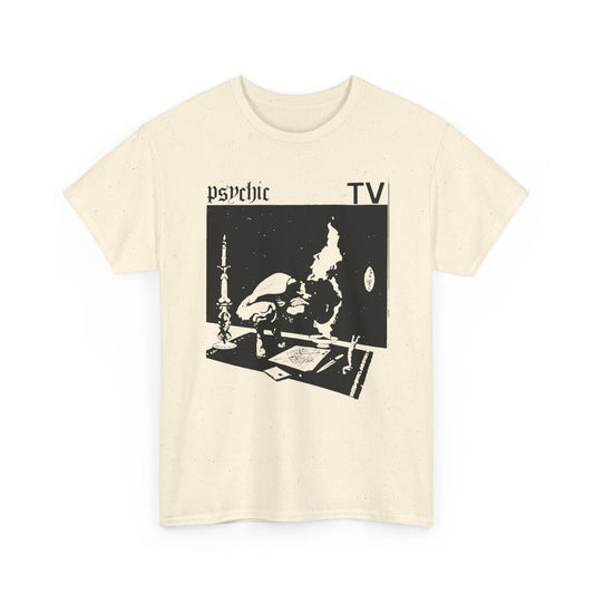1985 cassette cover for post punk band psychic tv  tshirt