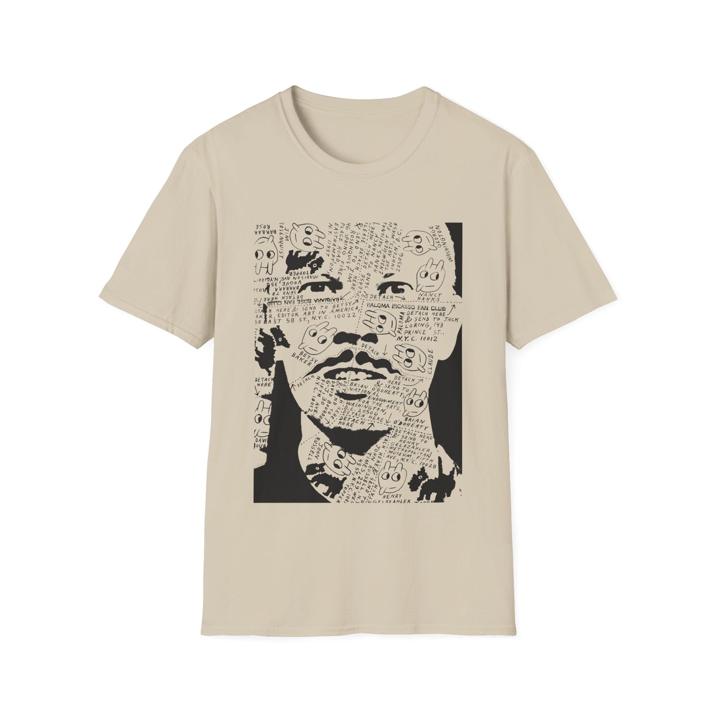 ray johnson's face tshirt