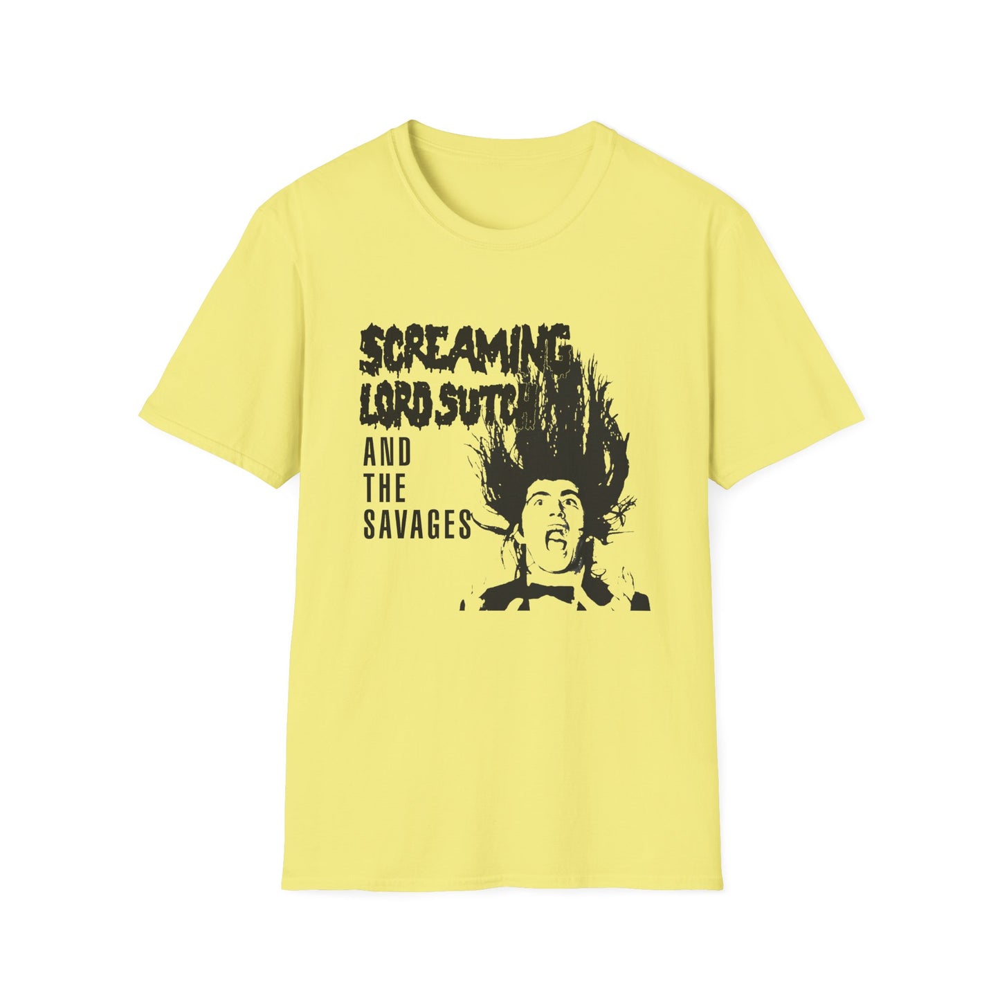 screaming lord sutch and the savages custom rock and roll tshirt