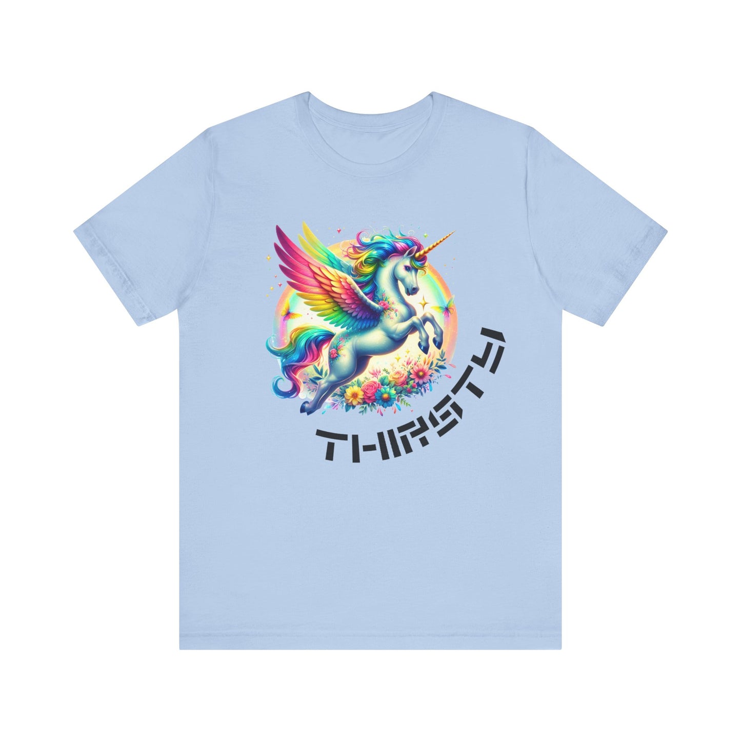 thirsty unicorn tshirt (technically alicorn)