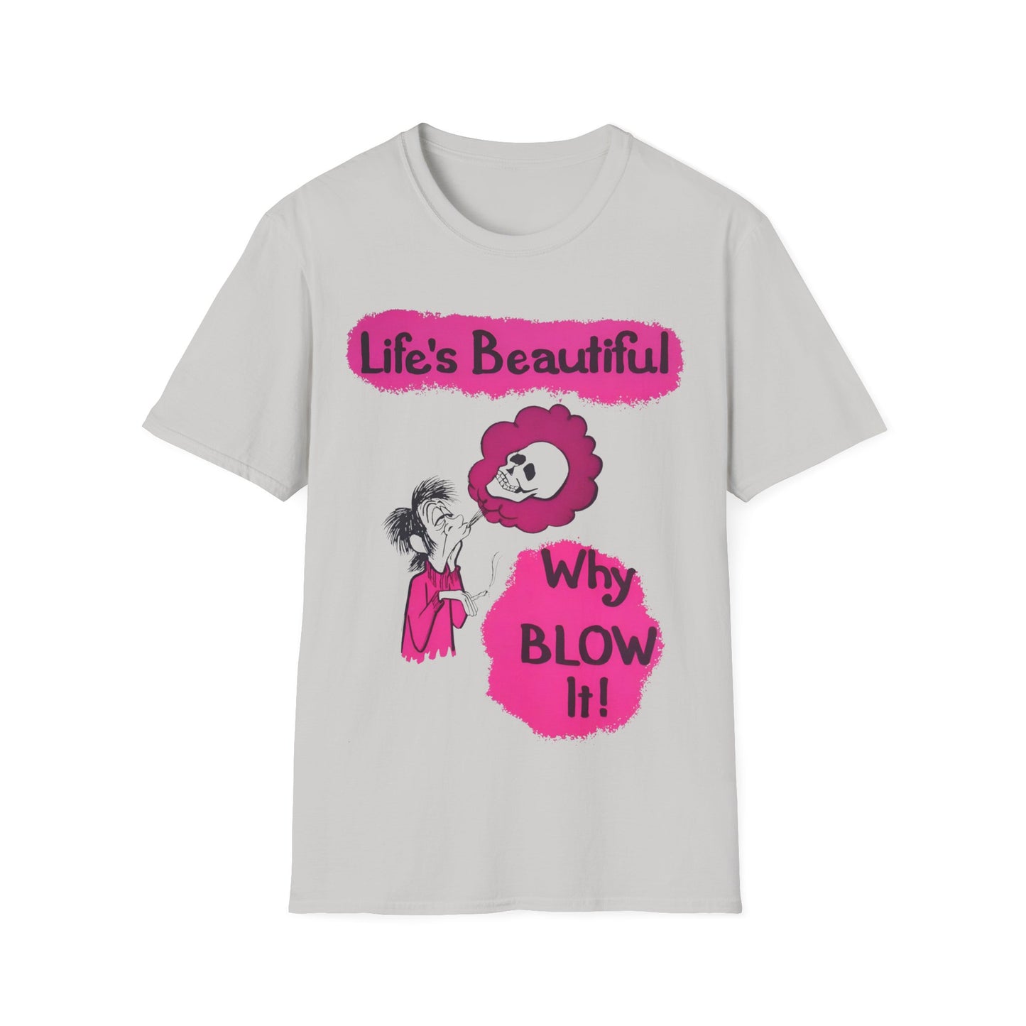 1960s/70s anti-drug poster tshirt "life's beautiful, why blow it?" by smartset smarteen s.o.s tshirt