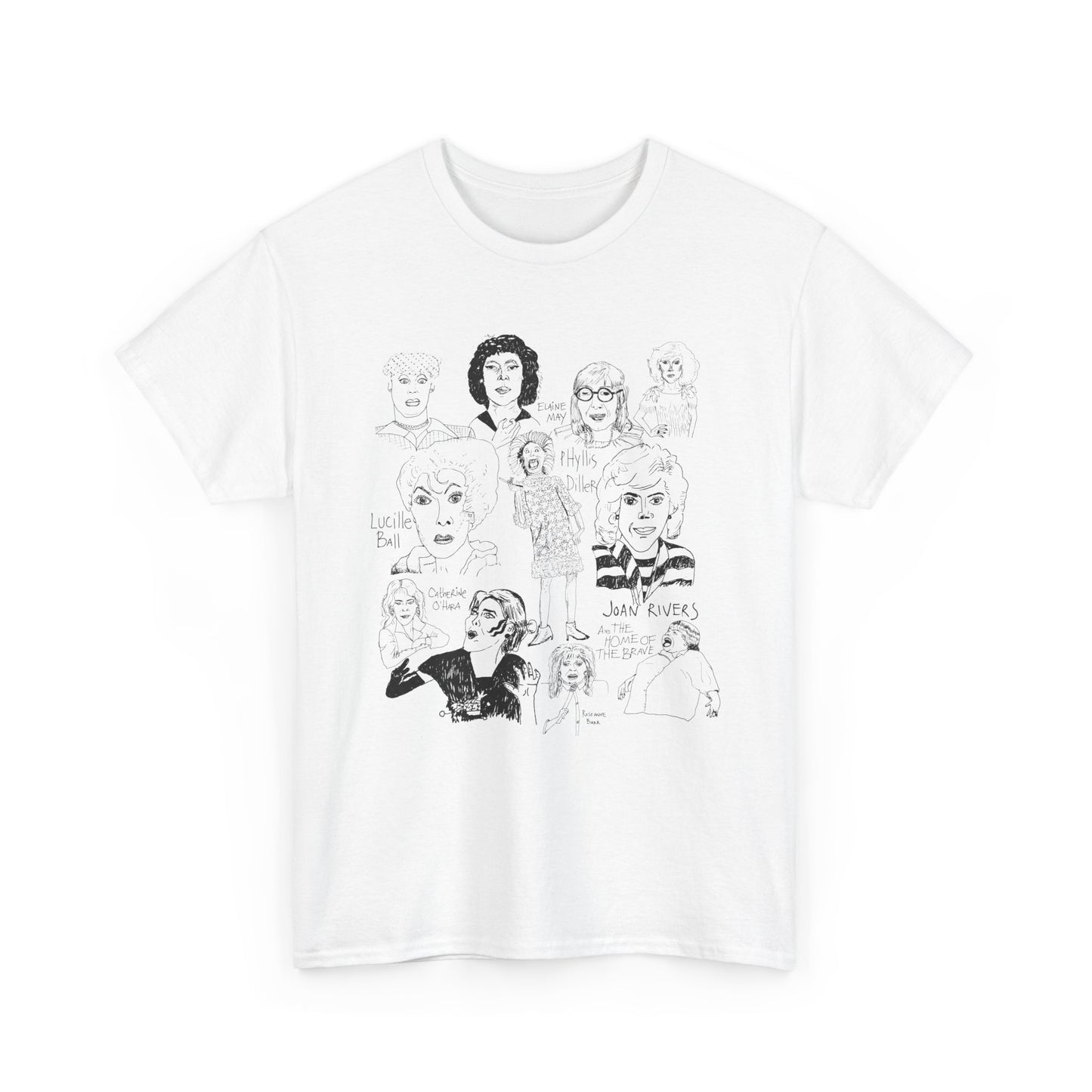 original drawing women of comedy collage tshirt