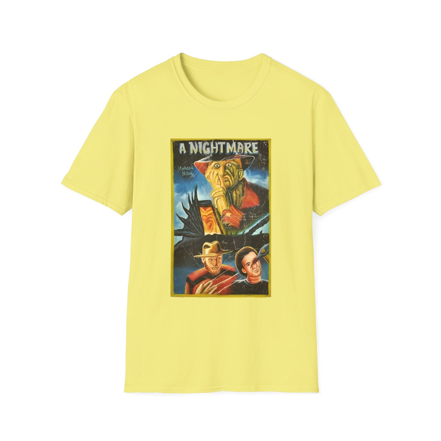 a nightmare on elm street 1984 ghanaian movie poster tshirt