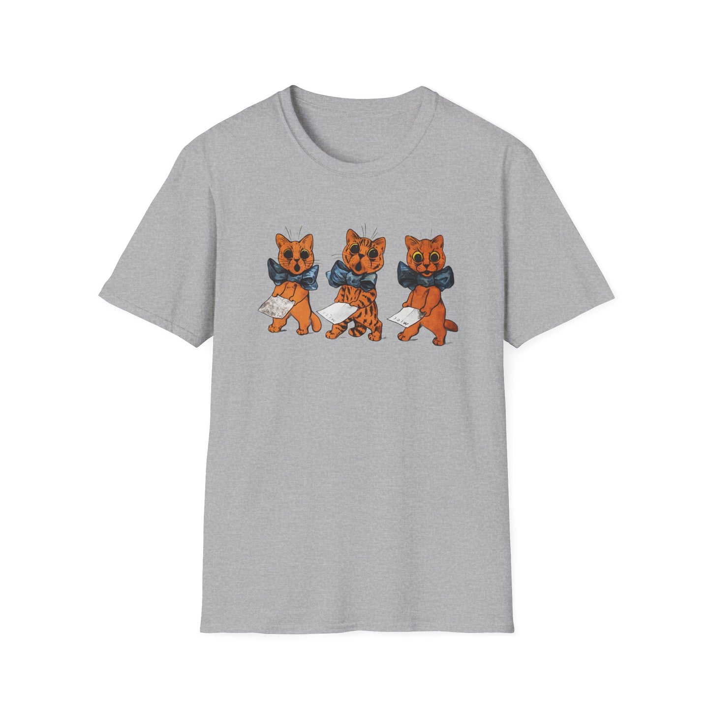 louis wain famous tenors colored lithograph reproduction tshirt