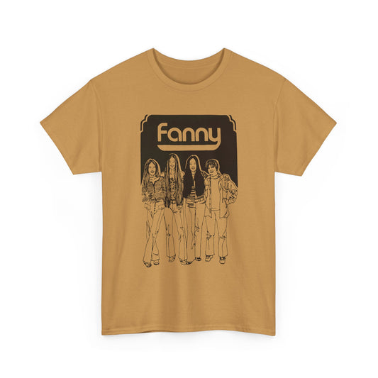 1970s rock n roll band fanny show poster tshirt