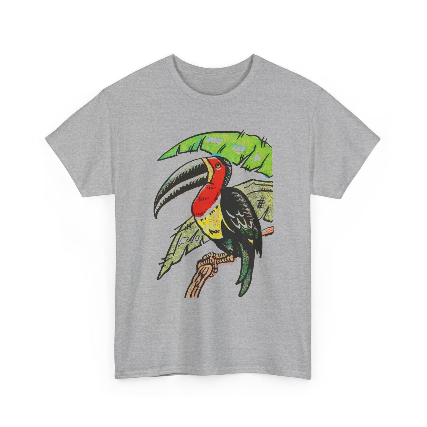vintage 1920s travel poster toucan graphic reproduction tshirt