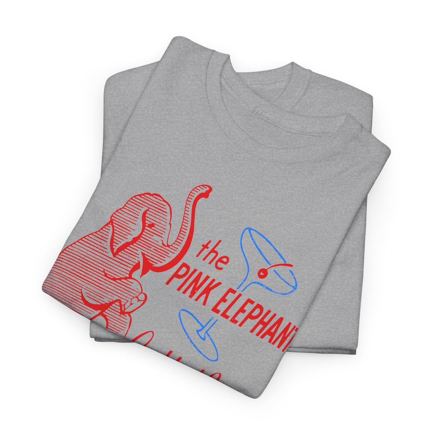 the pink elephant lounge air conditioned cocktail lounge vintage graphic custom edit tshirt