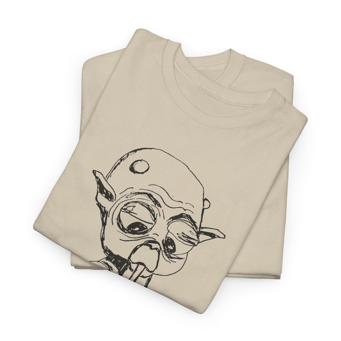 mysterious alien creature (MAC) drinking cola original sketch tshirt