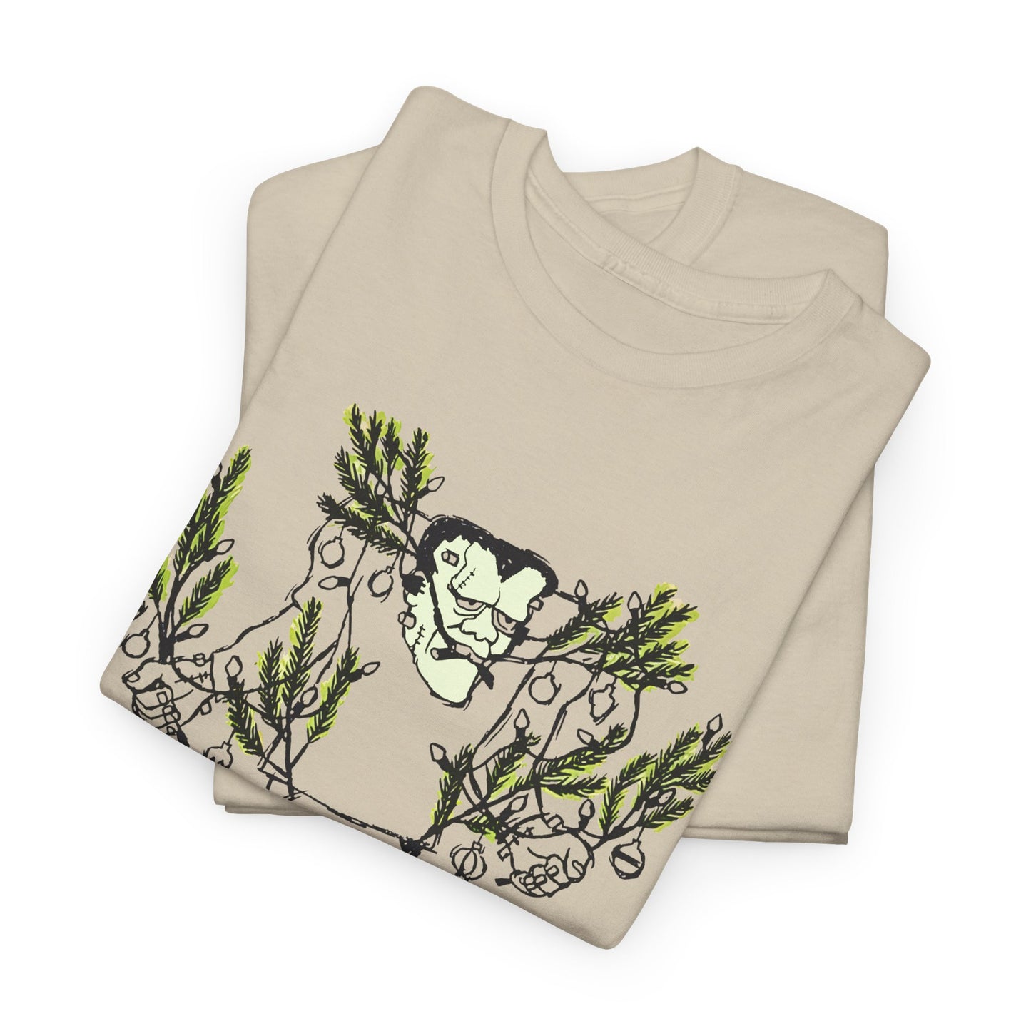 1974 monster holidays by norman bridwell frankenstein monster christmas tree disguise tshirt