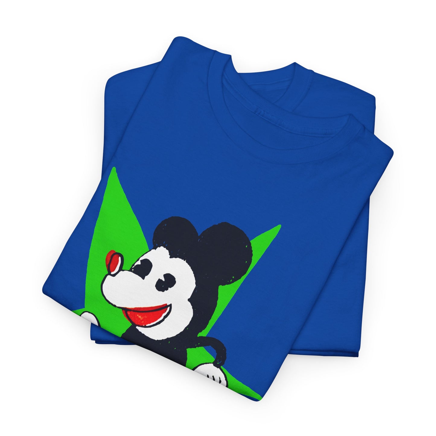 vintage japanese mickey with weird green star fan art tshirt