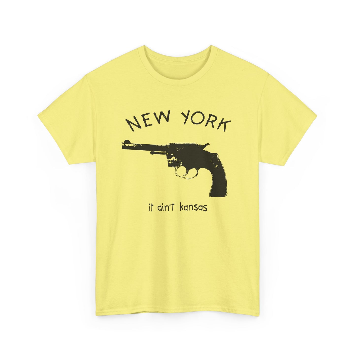 vintage 90s new york it ain't kansas with pistol reproduction tshirt