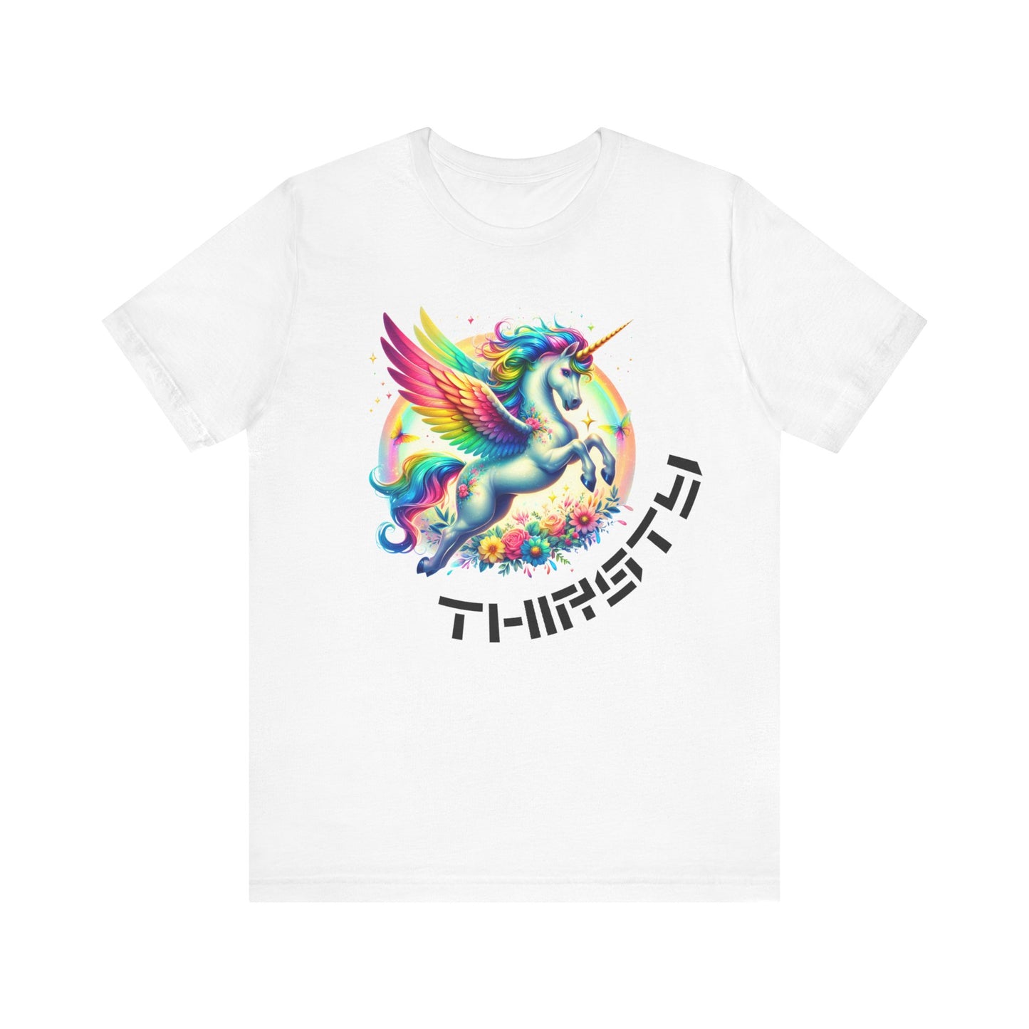 thirsty unicorn tshirt (technically alicorn)