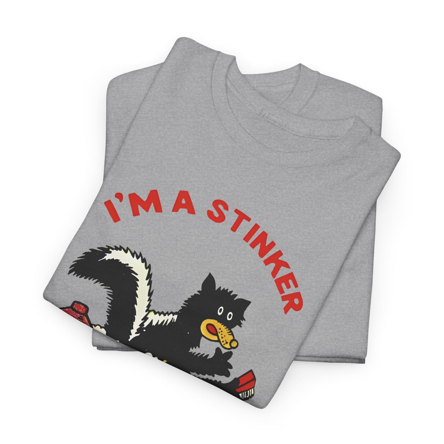 1960s skunk in bath i'm a stinker reproduction tshirt