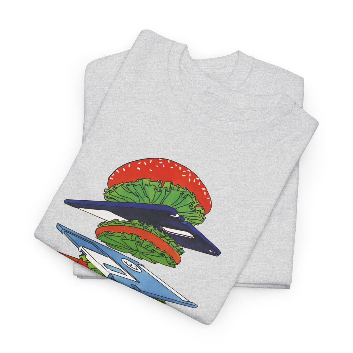 1989 uncredited art from micro mag floppy disc burger tshirt