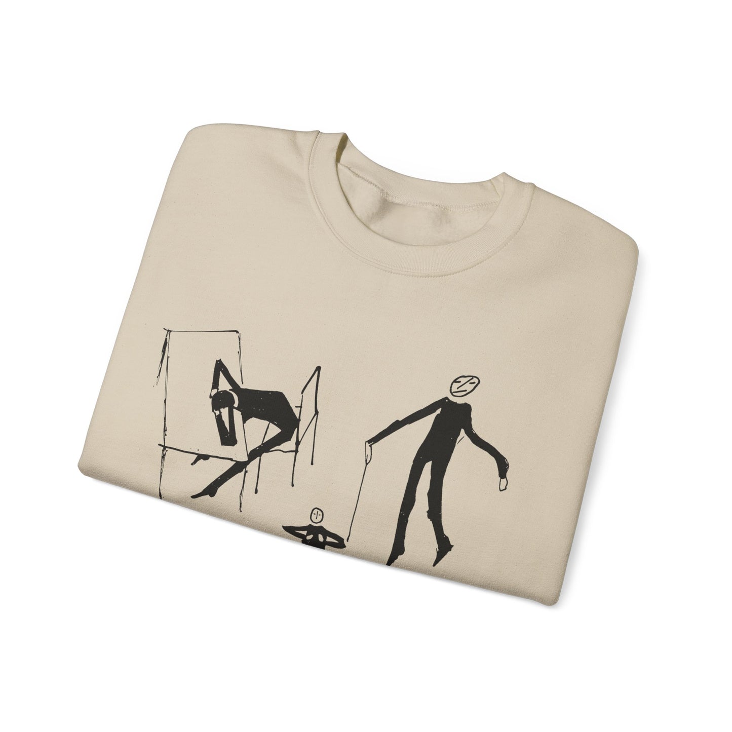 early 1900s sketches (collage of sketches) india ink on paper by franz kafka unisex heavy blend crewneck sweatshirt