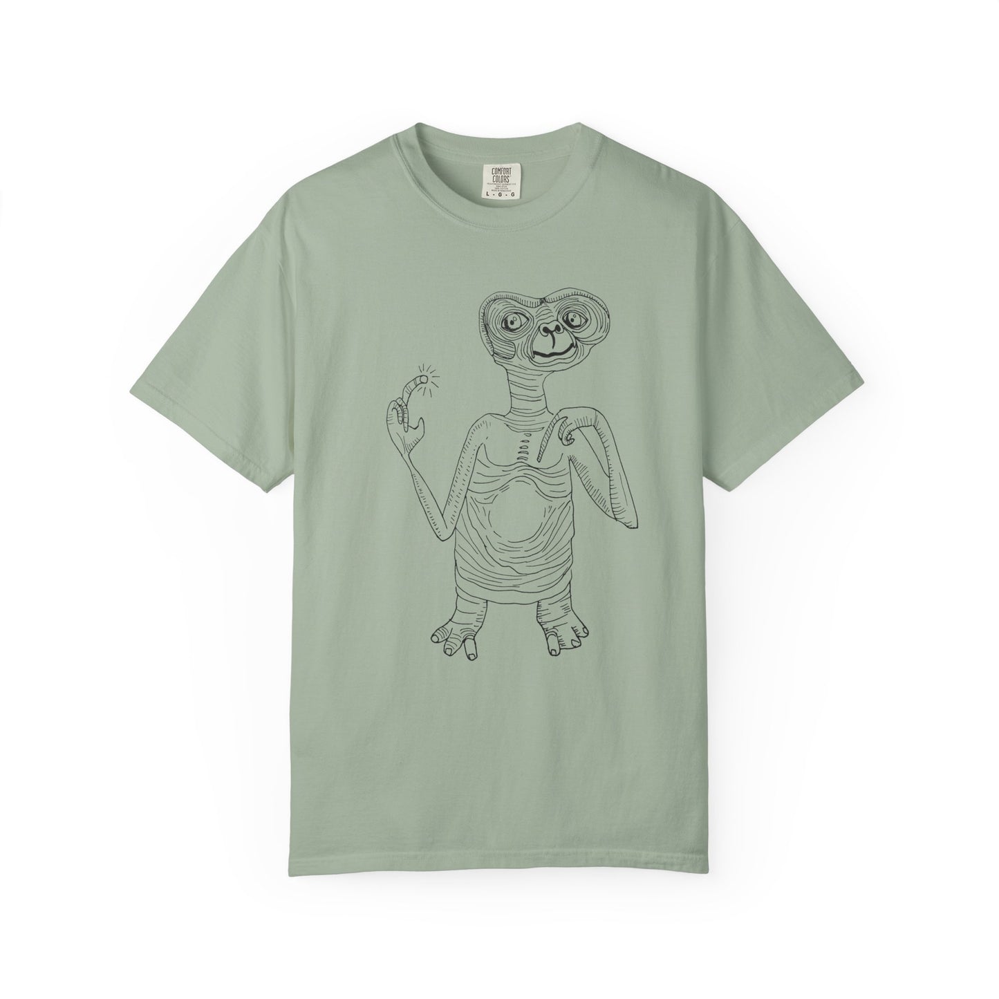 original drawing E.T the extraterrestrial tshirt on comfort colors
