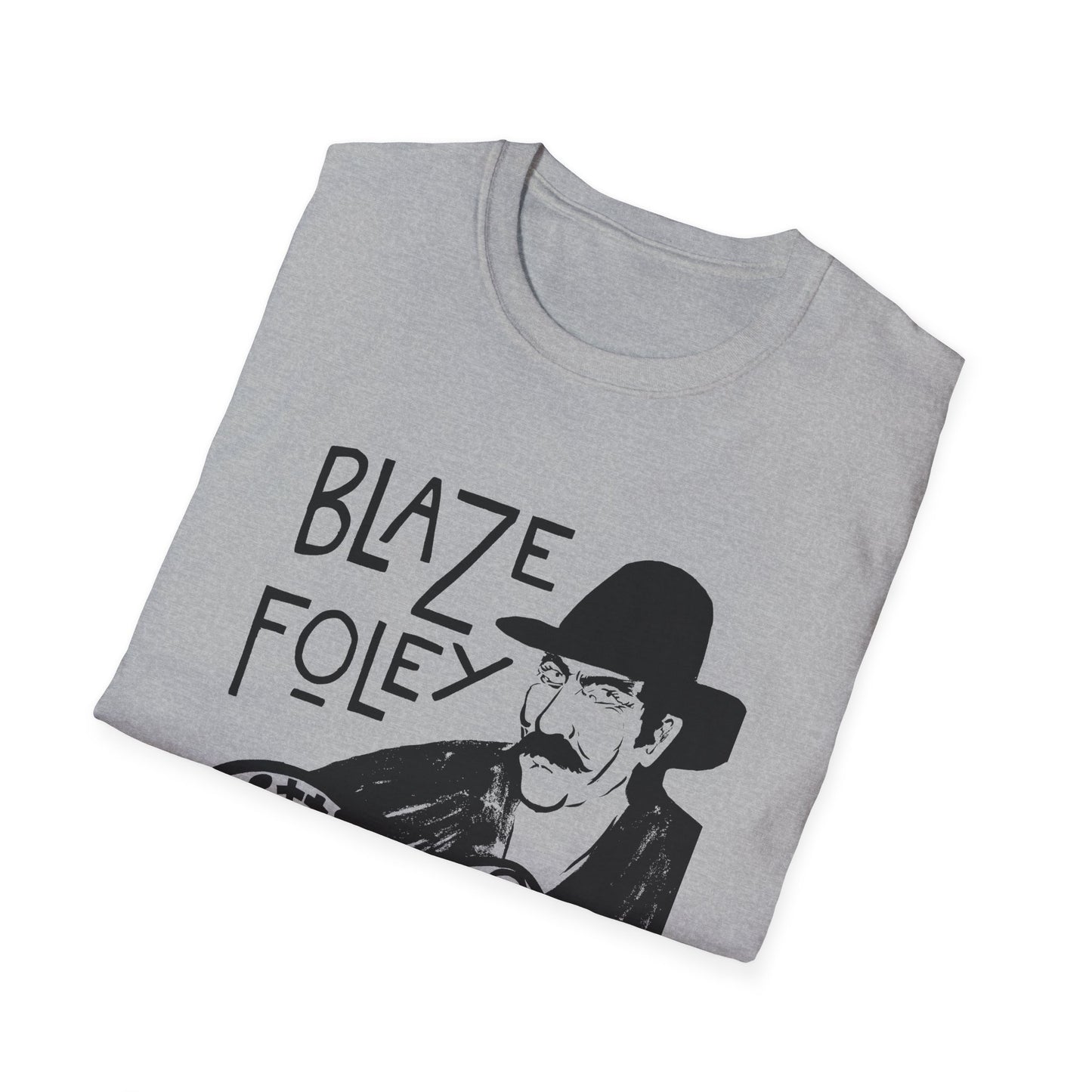 blaze foley sittin' by the road black stencil fan art tshirt
