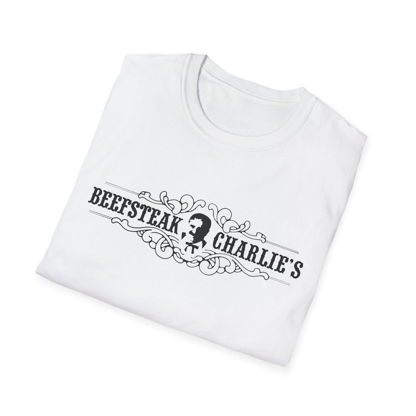 vintage defunct beefsteak charlie's logo tshirt
