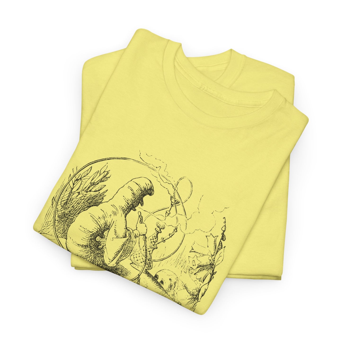 1865 alice's adventures in wonderland illustration by john tennial caterpillar tshirt