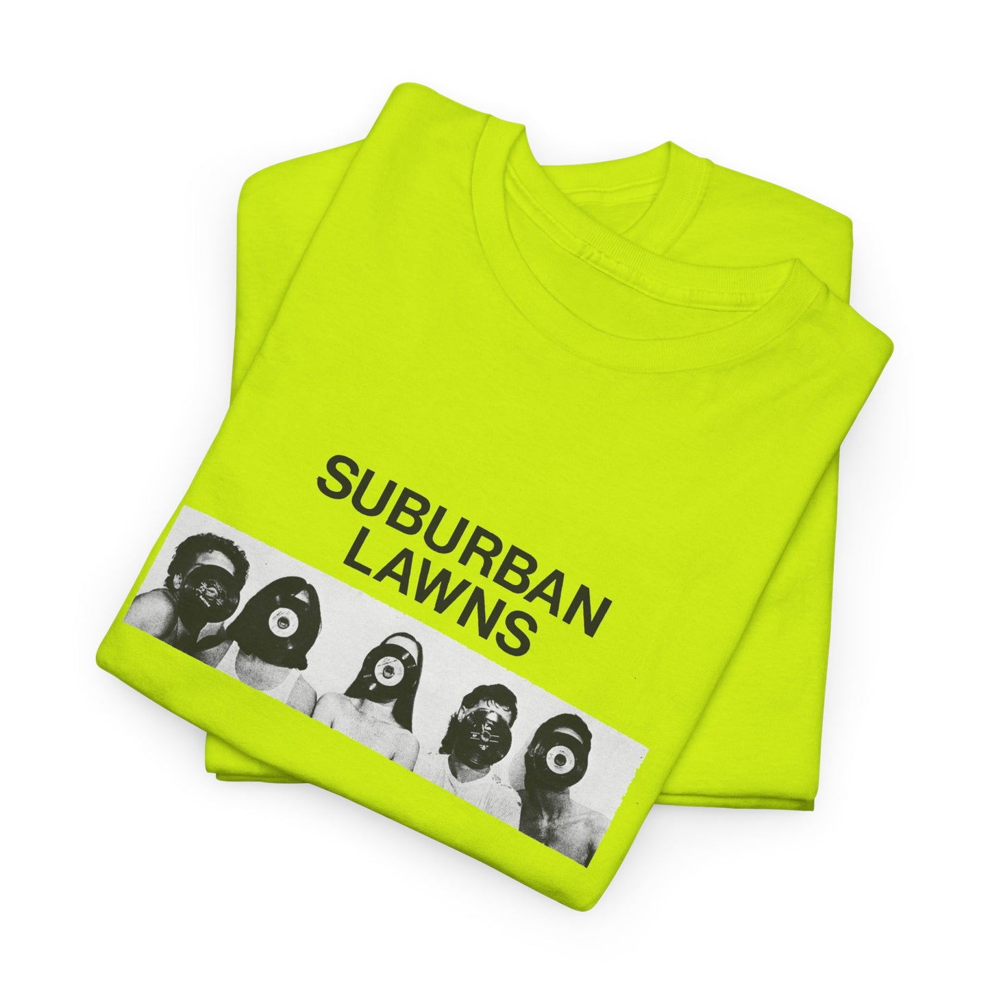 1970s california punk band suburban lawns photo tshirt