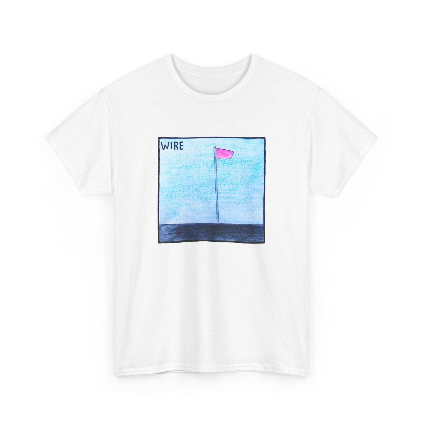 wire 1977 pink flag album cover homemade fan art tshirt