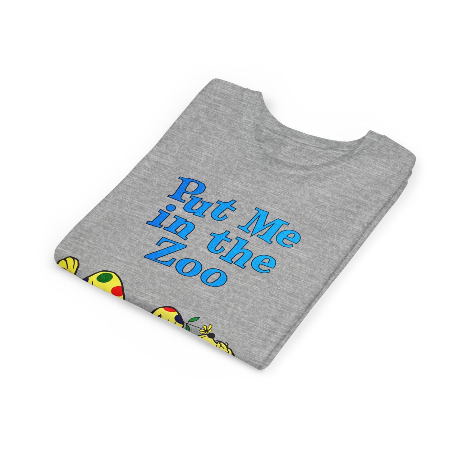 put me in the zoo YOUTH SIZE short sleeve tee
