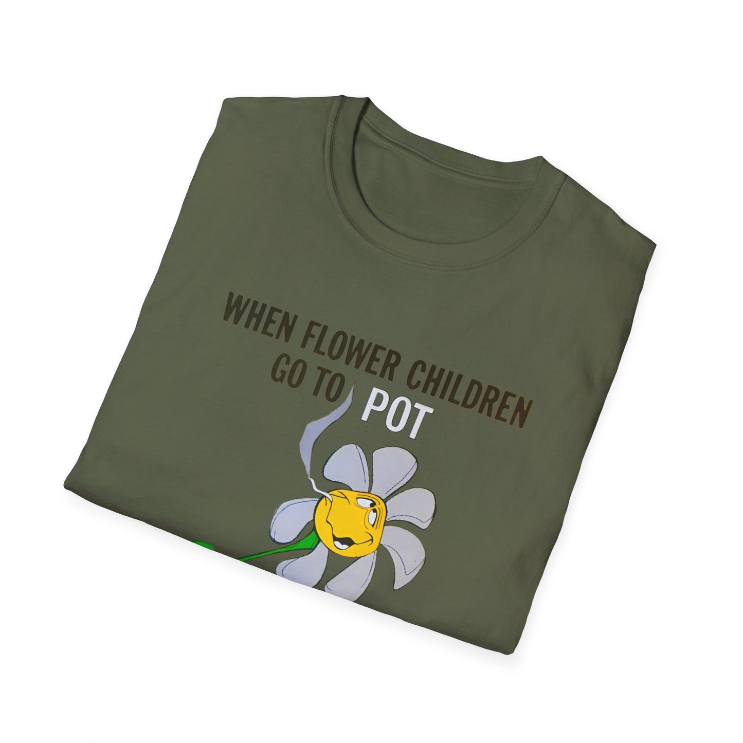 1960s/70s anti drug poster when flower children go to pot, they become blooming idiots? by smartset smarteen s.o.s tshirt