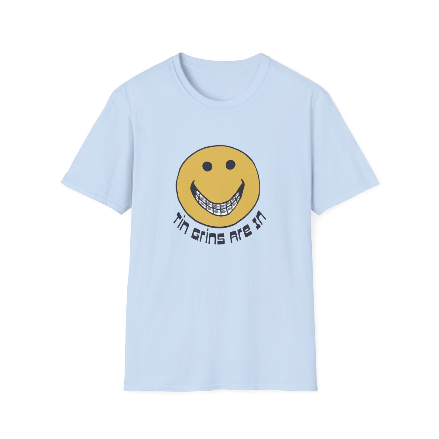 vintage tin grins are in 1970s design tshirt
