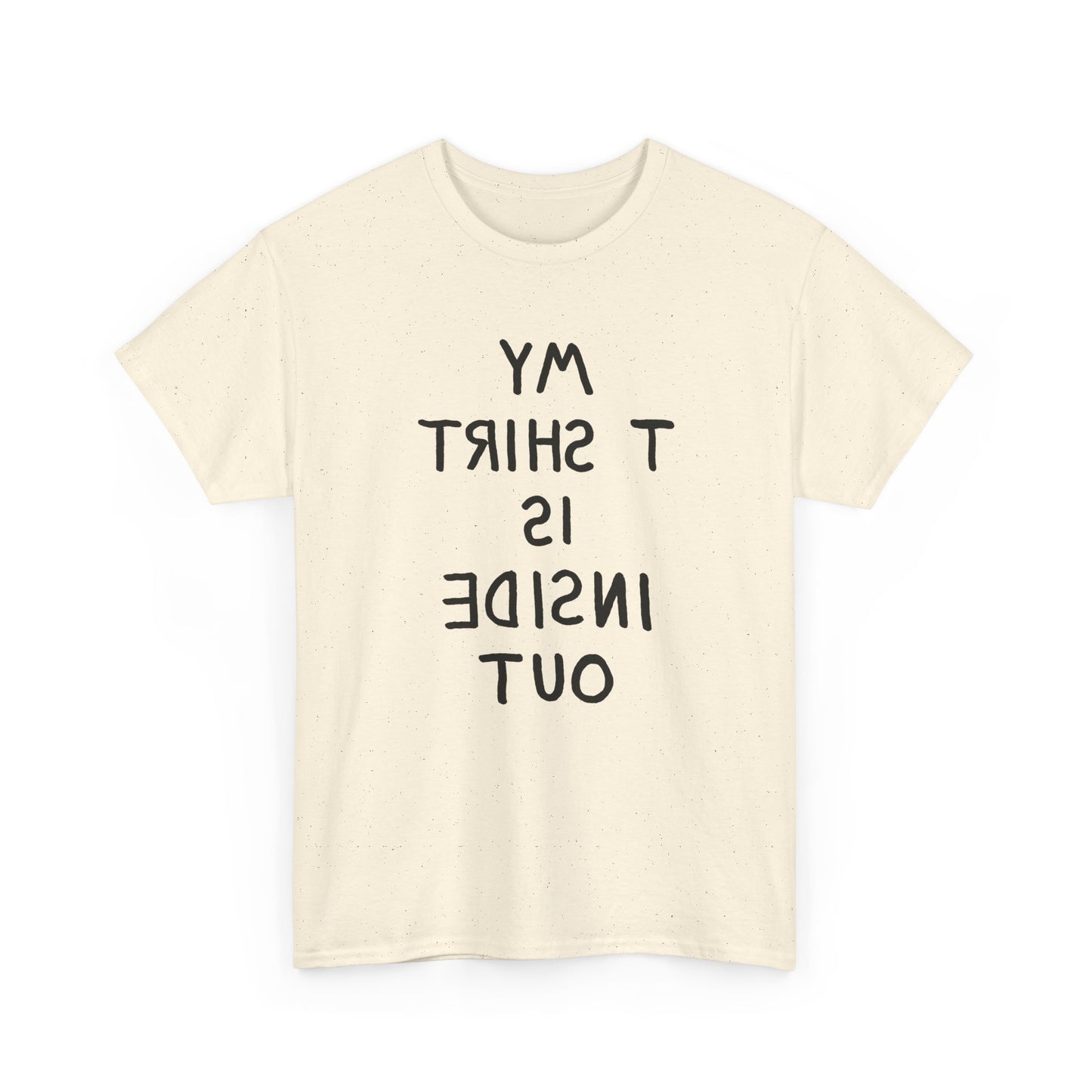 1960s novelty my tshirt is inside out spelled backwards custom hand drawn reproduction tshirt