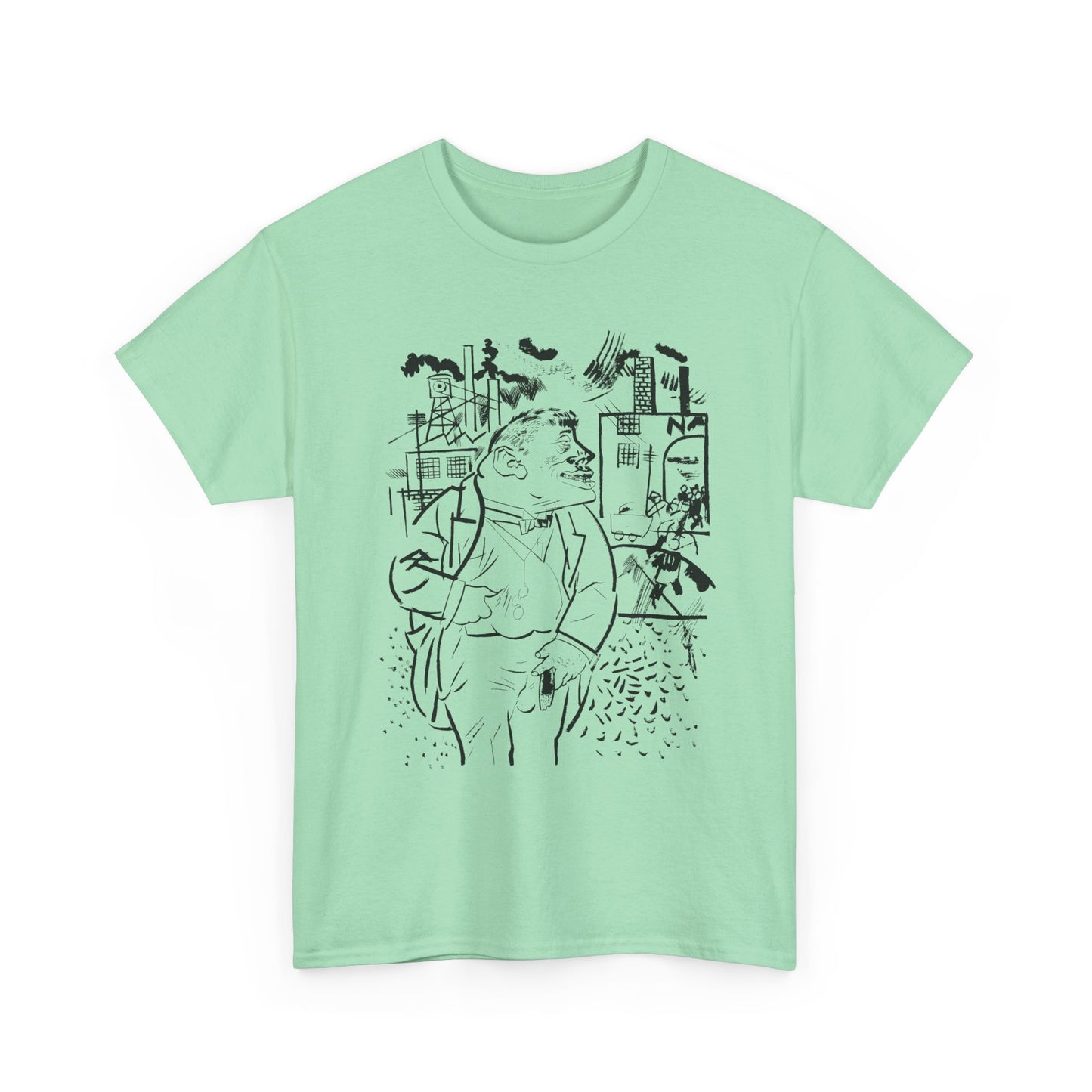 1921 geroge grosz sketch "i shall exterminate everything around me that restricts me from being the master" tshirt