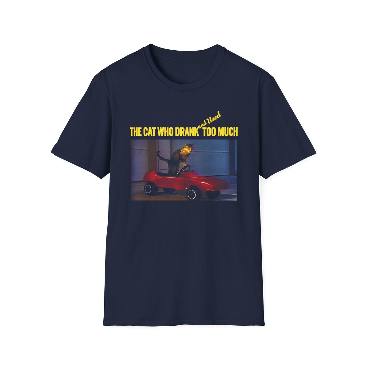 1987 anti-drug and alcohol short film the cat who drank and used too much tshirt
