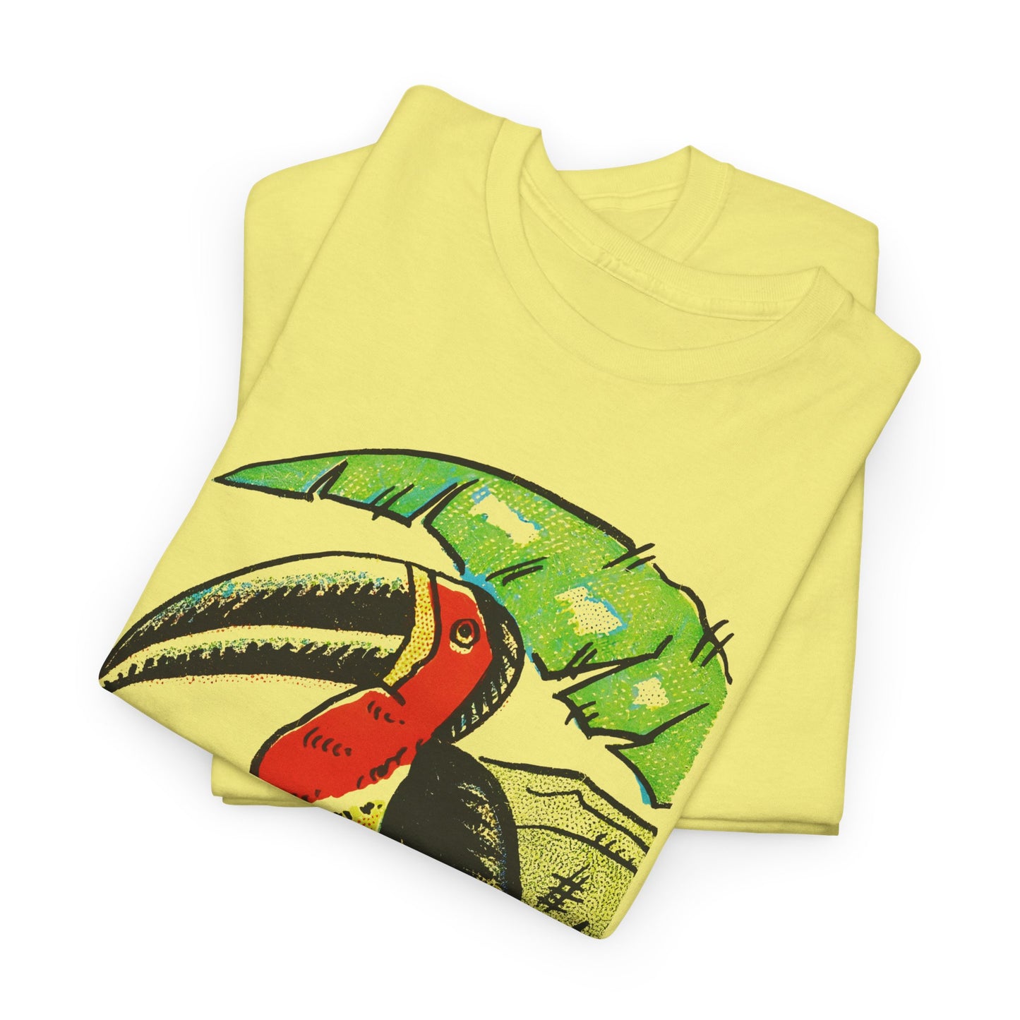 vintage 1920s travel poster toucan graphic reproduction tshirt