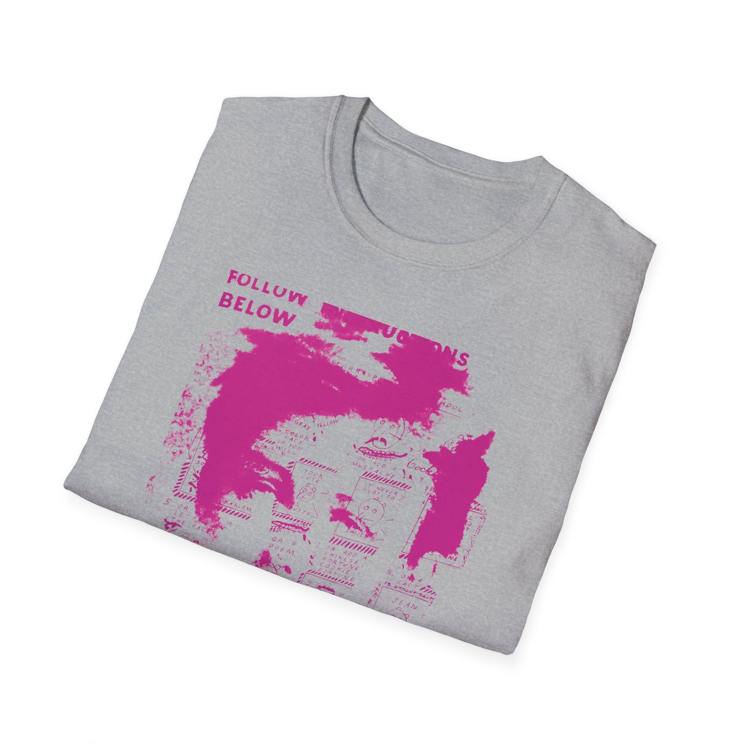 ray johnson arthur rimbaud art in pink tshirt