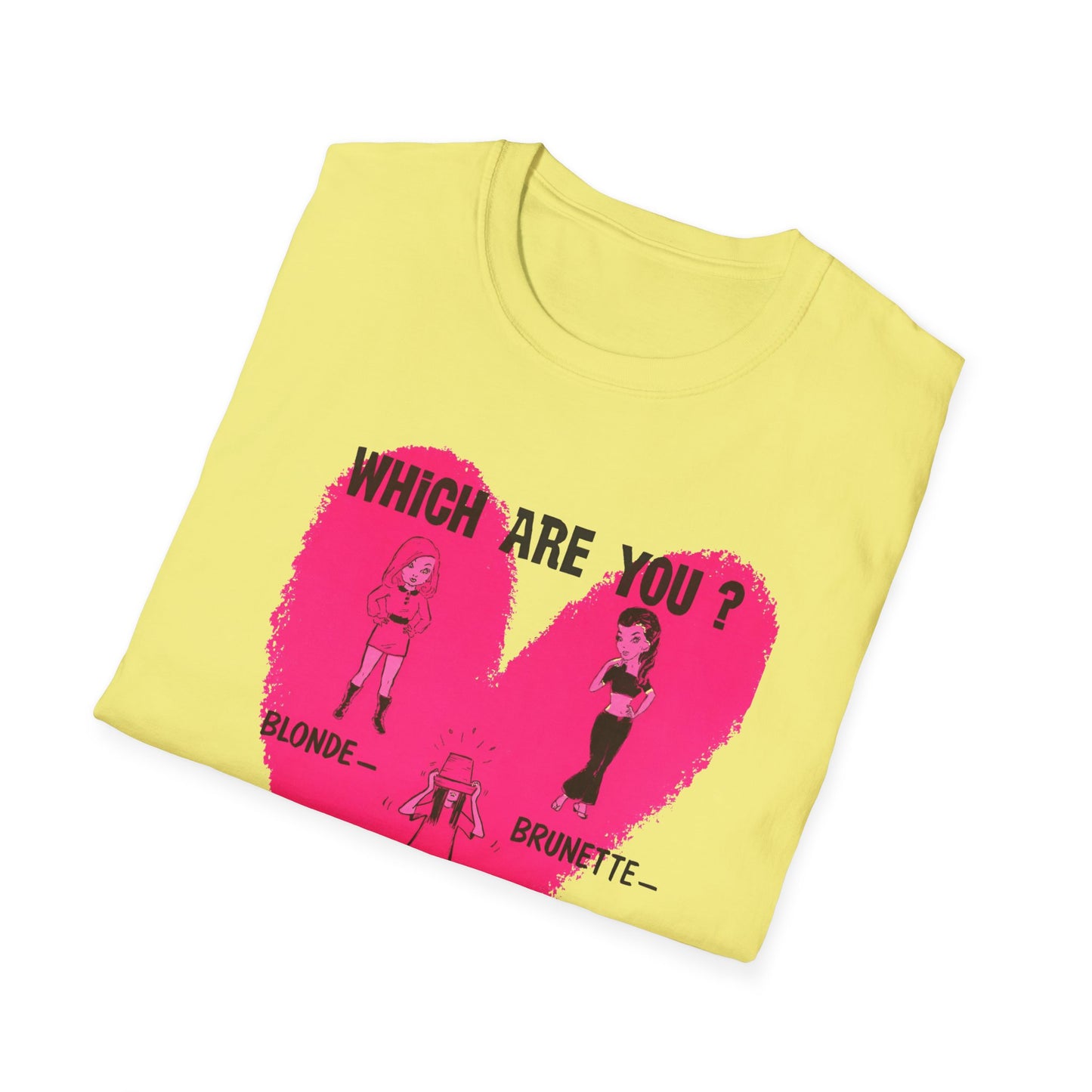 1960s/70s anti drug poster tshirt which are you? blonde, brunette, or pothead? by smartset smarteen s.o.s tshirt