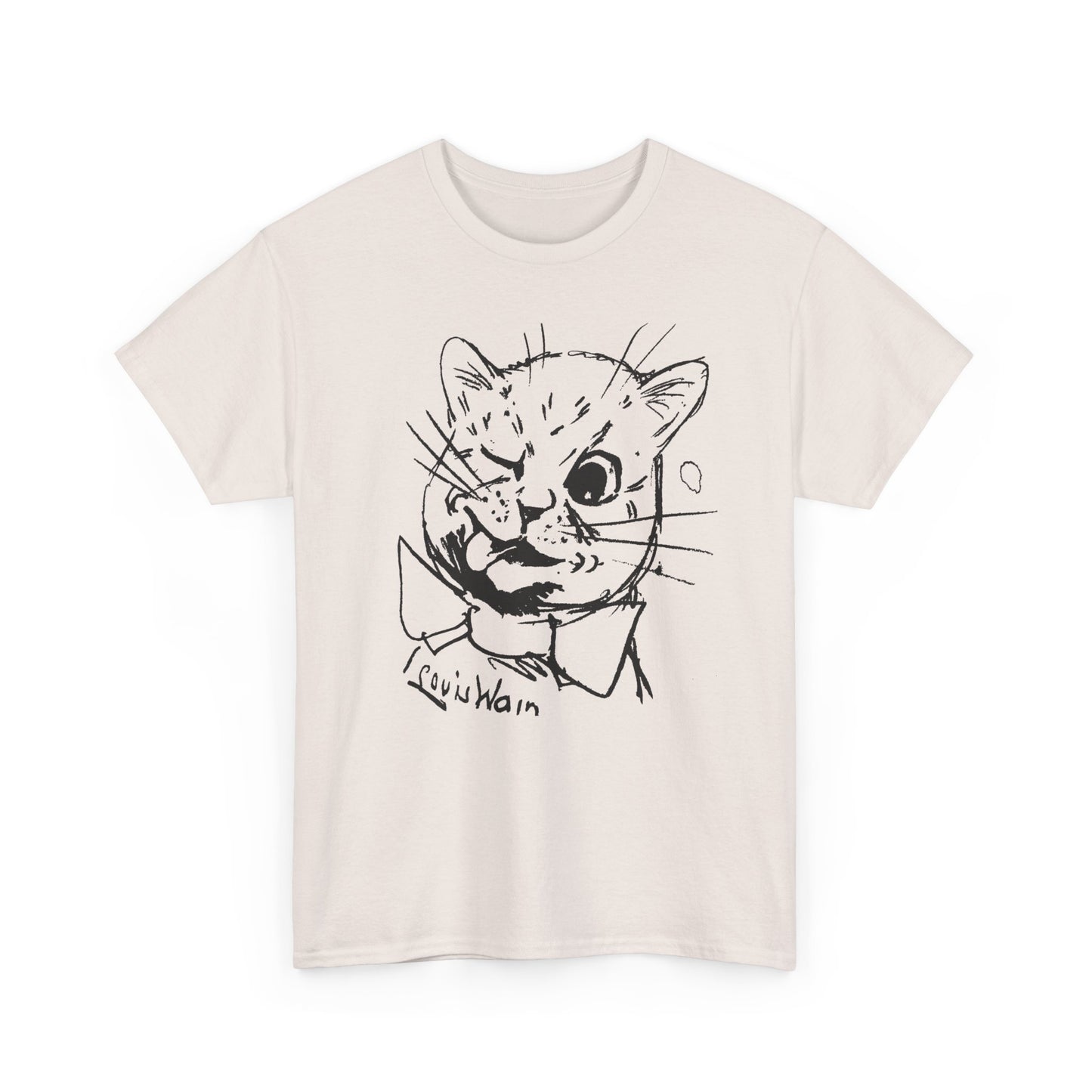 rare louis wain cat sketch custom edit tshirt