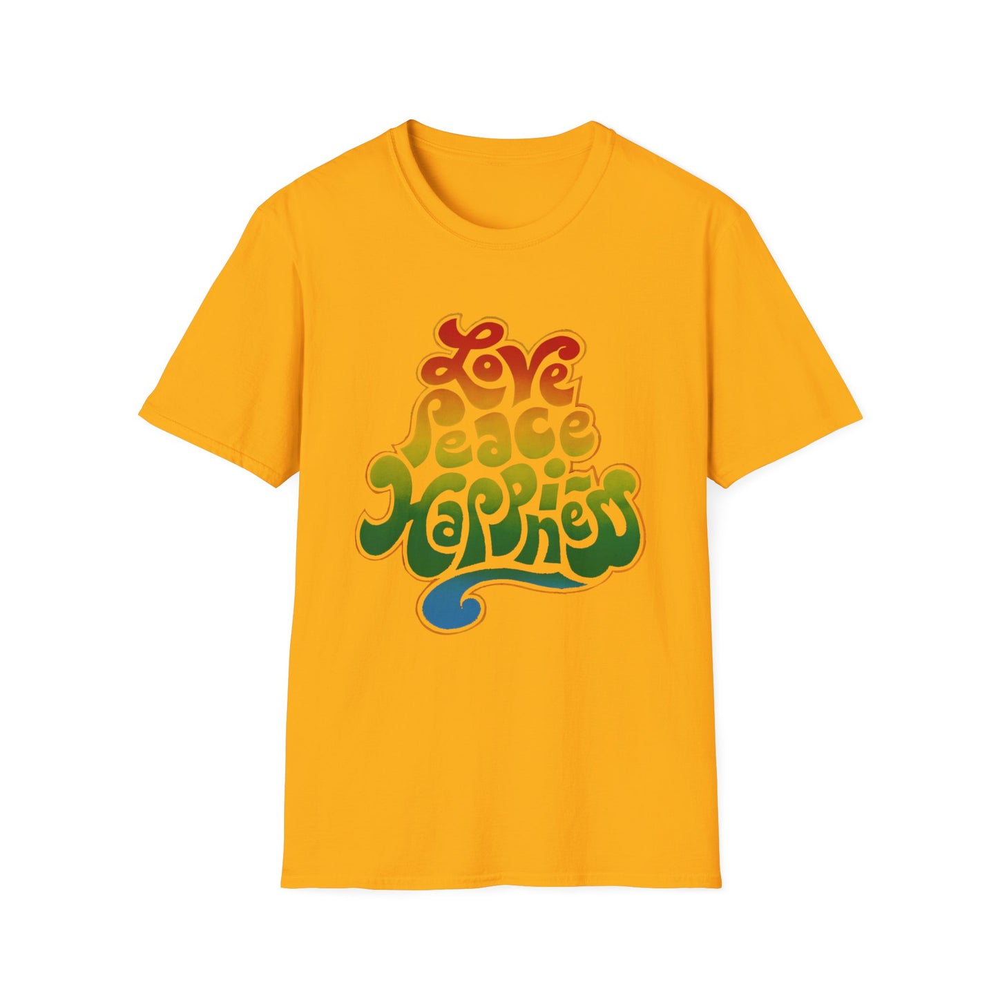 1970 love peace happiness vagabond creations poster tshirt