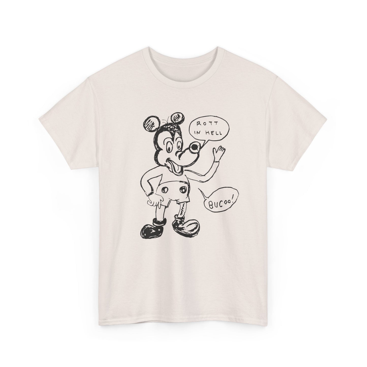 rot in hell bucoo! drawing by daniel johnston custom edit tshirt