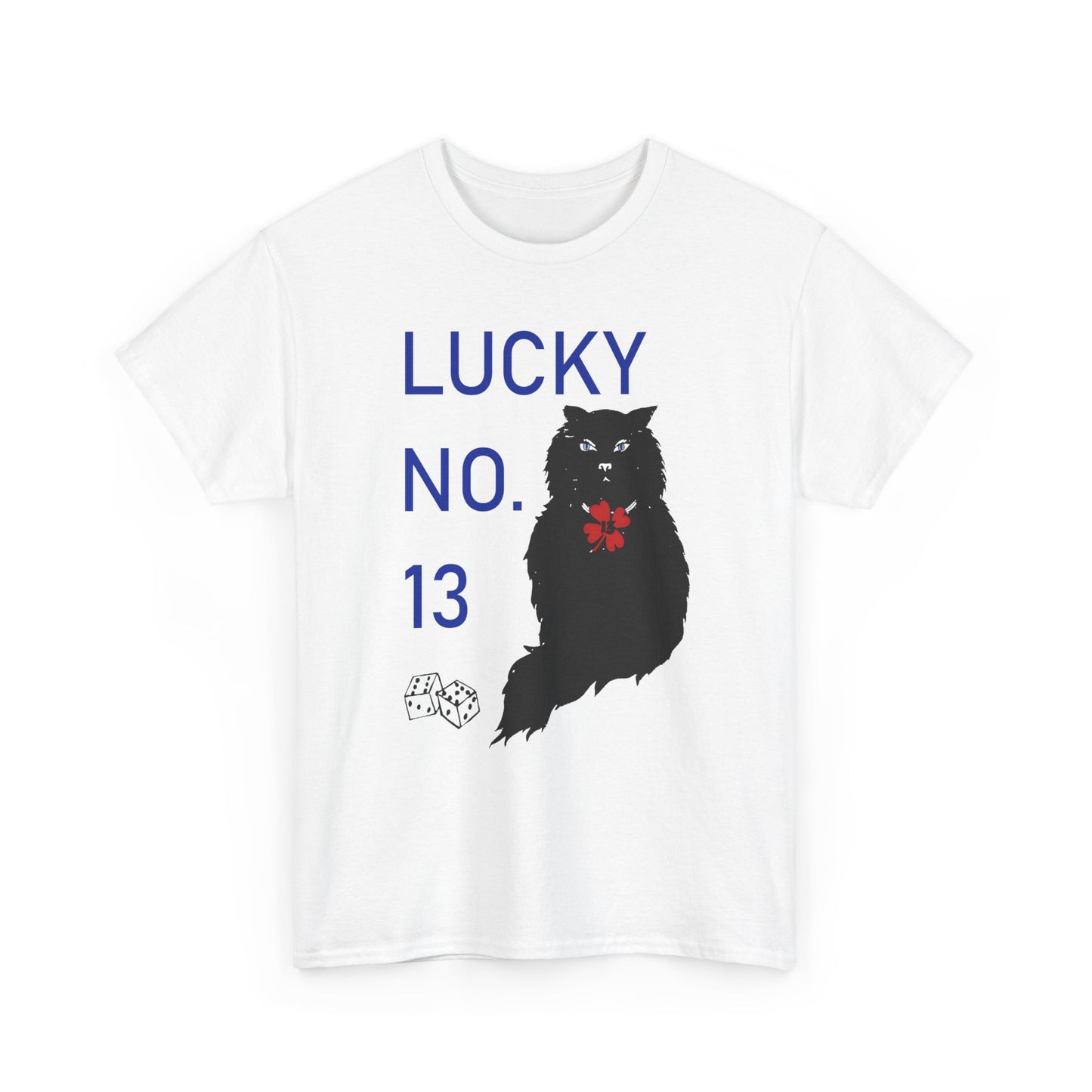 1976 qsl card lucky number 13 black cat custom reproduction tshirt