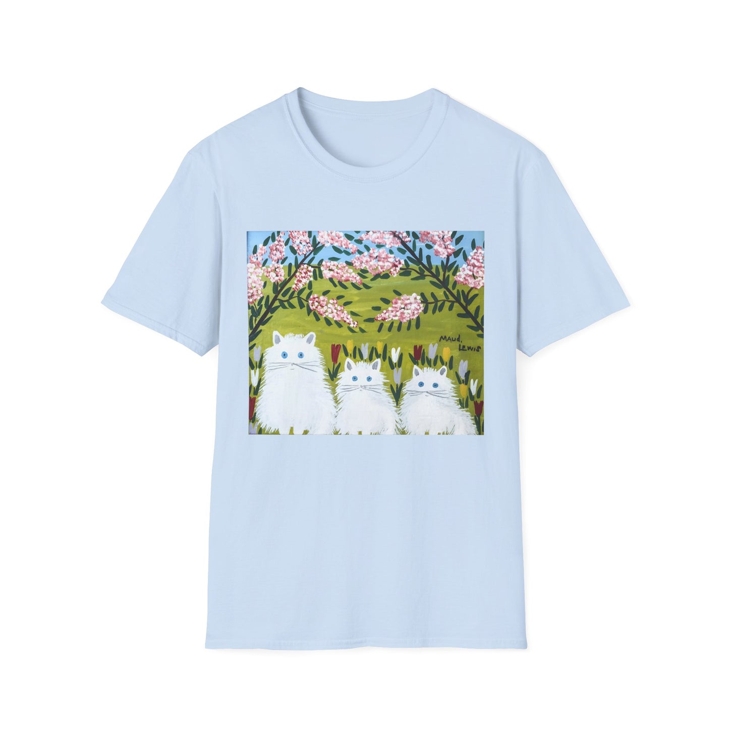 1965 maud lewis painting three white cats tshirt