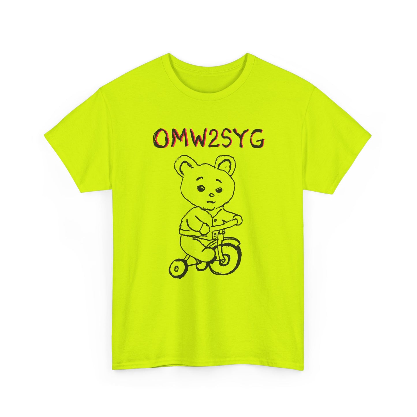 original drawing omw2syg on my way to steal your girl bunny riding tricycle tshirt