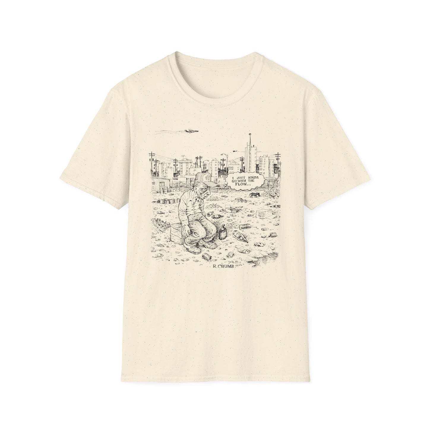 r. crumb i just kinda go with the flow 2 tshirt