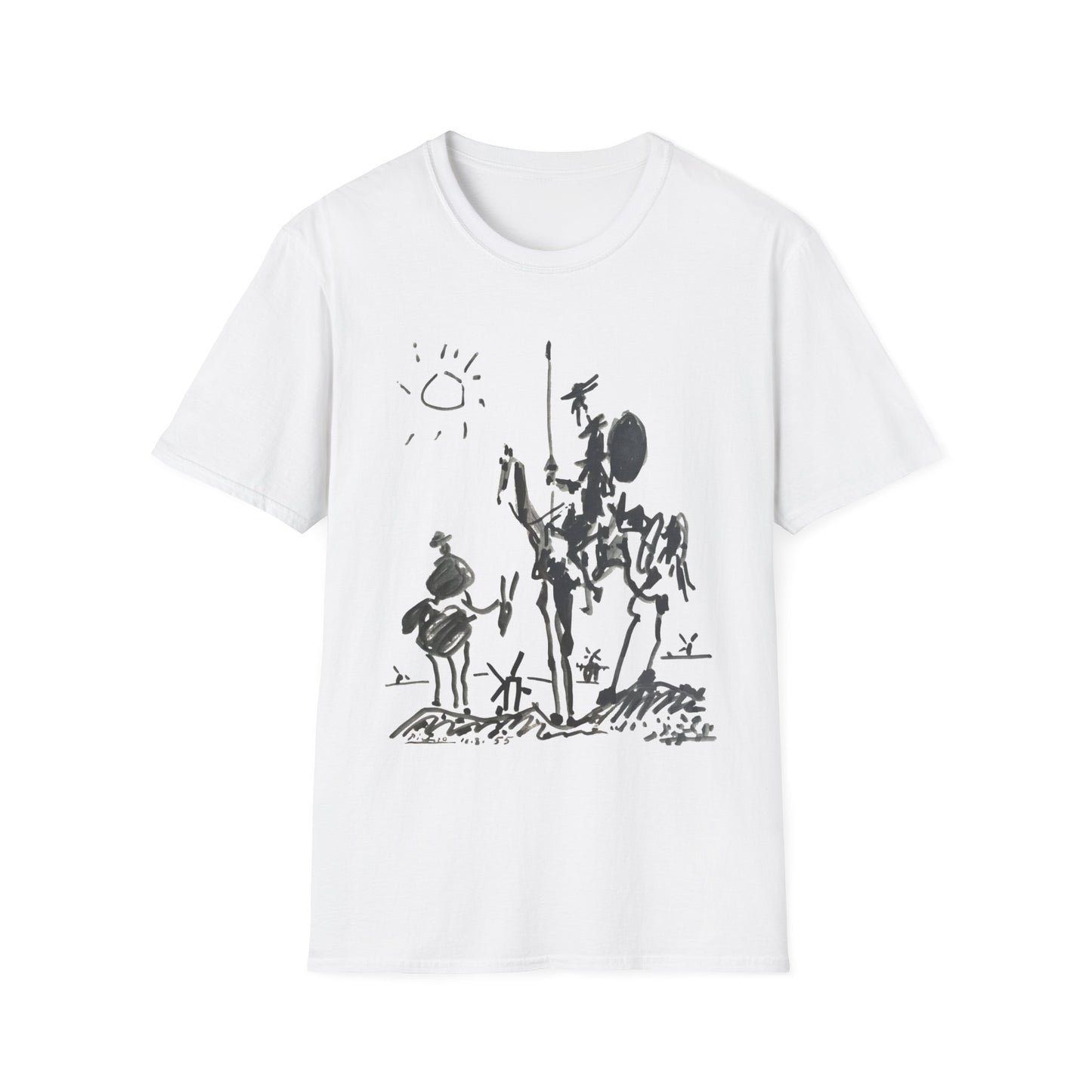 1955 don quixote illustration by pablo ruiz picasso tshirt