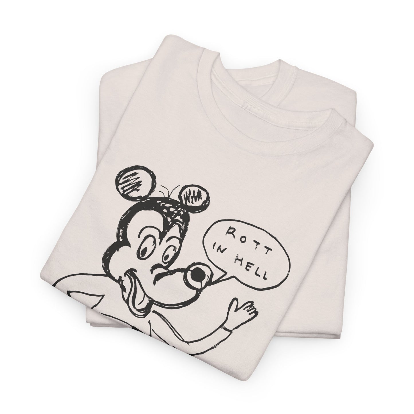 rot in hell bucoo! drawing by daniel johnston custom edit tshirt