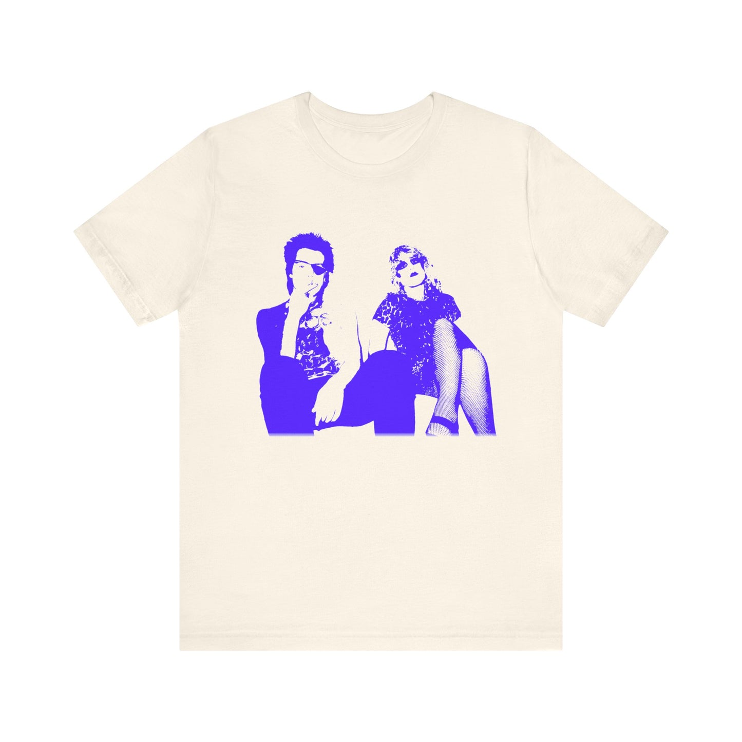 the real sid and nancy purple/blue stencil fan art tshirt